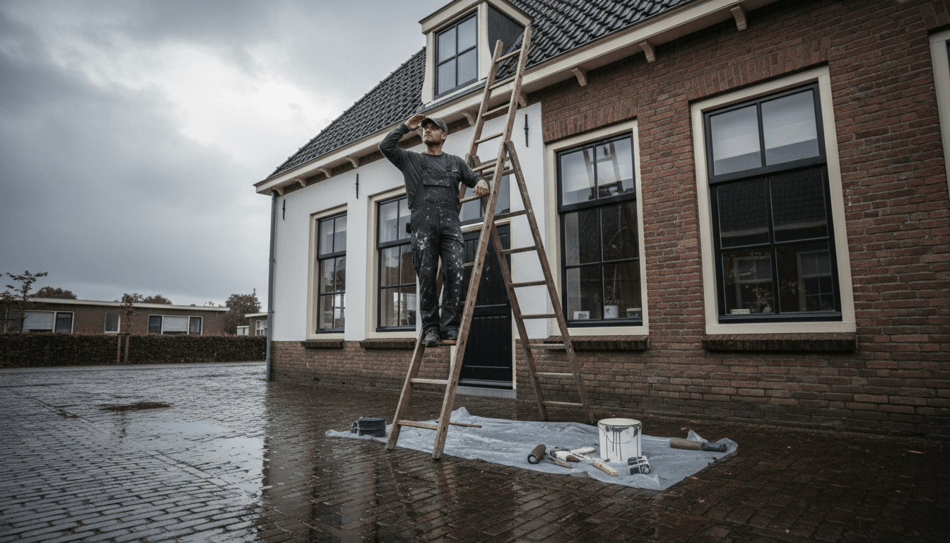 Buiten schilderen in de regen: kan dat wel?