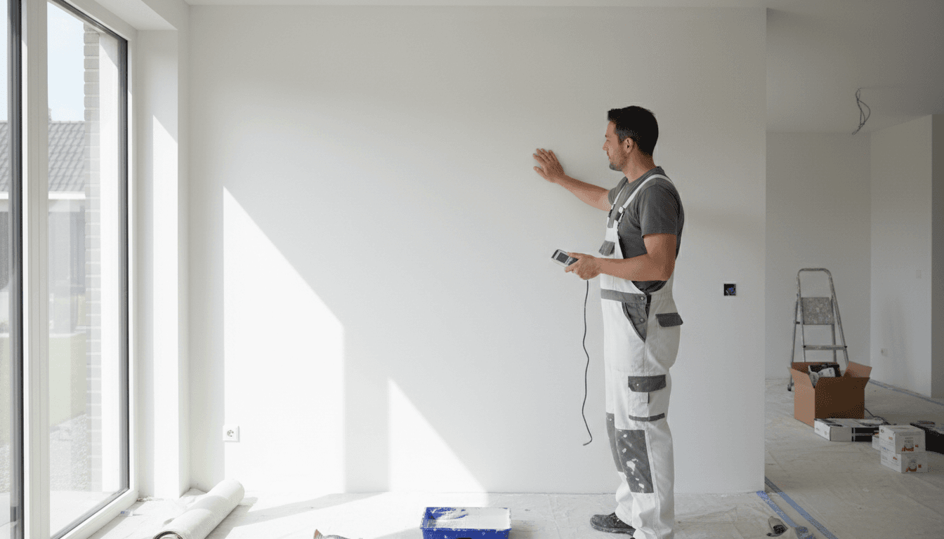 Muur verven op nieuw stucwerk: wanneer kun je beginnen?
